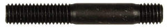Dorman - M8x1.25 55mm OAL Unequal Double Threaded Stud - Steel, Black Oxide Finish, 23mm Long Thread Length, 10mm Short Thread Length, Metric - Americas Industrial Supply