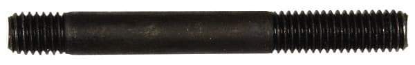 Dorman - M8x1.25 70mm OAL Unequal Double Threaded Stud - Steel, Black Oxide Finish, 24mm Long Thread Length, 10mm Short Thread Length, Metric - Americas Industrial Supply