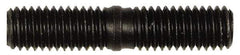 Dorman - M8x1.25 38mm OAL Unequal Double Threaded Stud - Steel, Black Oxide Finish, 18mm Long Thread Length, 17mm Short Thread Length, Metric - Americas Industrial Supply