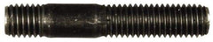 Dorman - M10x1.50 57mm OAL Unequal Double Threaded Stud - Steel, Black Oxide Finish, 28mm Long Thread Length, 12mm Short Thread Length, Metric - Americas Industrial Supply