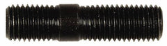 Dorman - M10x1.25 41mm OAL Unequal Double Threaded Stud - Steel, Black Oxide Finish, 21mm Long Thread Length, 13mm Short Thread Length, Metric - Americas Industrial Supply