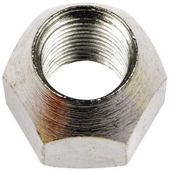 Dorman - 9/16-18 Zinc Finish Open Wheel Nut - 7/8" Hex, 3/4" OAL, 60° Seat Angle - Americas Industrial Supply