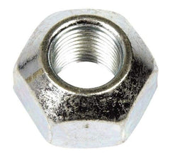 Dorman - 9/16-18 Zinc Finish Open Wheel Nut - 1" Hex, 21/32" OAL, 90° Seat Angle - Americas Industrial Supply