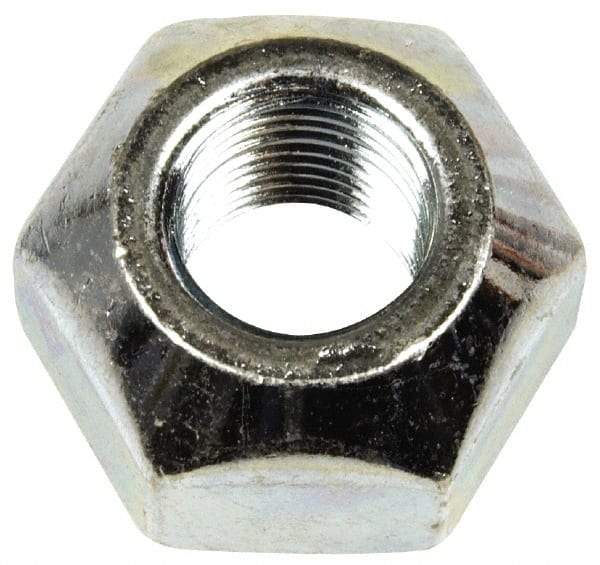 Dorman - 9/16-18 Zinc Finish Open Wheel Nut - 1-1/16" Hex, 21/32" OAL, 90° Seat Angle - Americas Industrial Supply