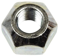 Dorman - 9/16-18 Zinc Finish Open Wheel Nut - 1-1/16" Hex, 21/32" OAL, 90° Seat Angle - Americas Industrial Supply