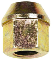 Dorman - M12-1.5 Zinc Finish Open Wheel Nut - 19mm Hex, 23mm OAL, 60° Seat Angle - Americas Industrial Supply