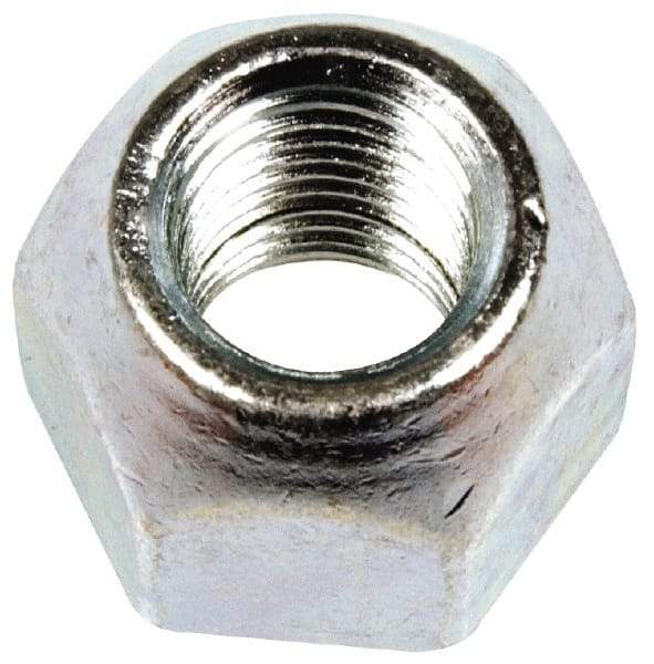 Dorman - M12-1.5 Zinc Finish Open Wheel Nut - 21mm Hex, 18mm OAL, 60° Seat Angle - Americas Industrial Supply