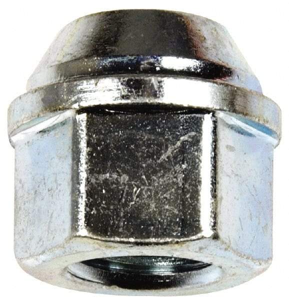 Dorman - M12-1.5 Zinc Finish Open Wheel Nut - 19mm Hex, 20.5mm OAL, 60° Seat Angle - Americas Industrial Supply