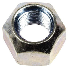 Dorman - 1/2-20 Zinc Finish Open Wheel Nut - 13/16" Hex, 5/8" OAL, 90° Seat Angle - Americas Industrial Supply