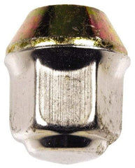 Dorman - 7/16-20 Stainless Finish Capped Wheel Nut - 3/4" Hex, 1-1/8" OAL, 60° Seat Angle - Americas Industrial Supply