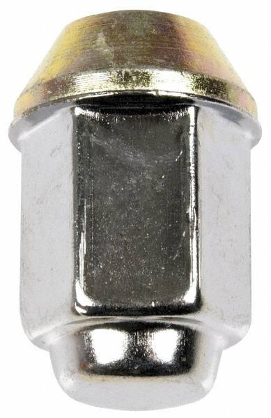 Dorman - 1/2-20 Stainless Finish Capped Wheel Nut - 13/16" Hex, 1-15/32" OAL, 60° Seat Angle - Americas Industrial Supply