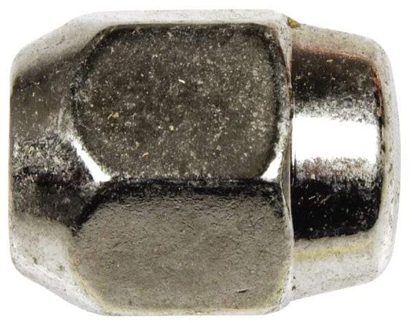 Dorman - M12-1.5 Chrome Finish Capped Wheel Nut - 21mm Hex, 27mm OAL, 60° Seat Angle - Americas Industrial Supply