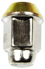 Dorman - M12-1.5 Stainless Finish Capped Wheel Nut - 19mm Hex, 36mm OAL, 60° Seat Angle - Americas Industrial Supply