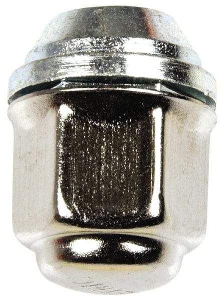 Dorman - M12-1.5 Stainless Finish Capped Wheel Nut - 19mm Hex, 29.5mm OAL, 60° Seat Angle - Americas Industrial Supply