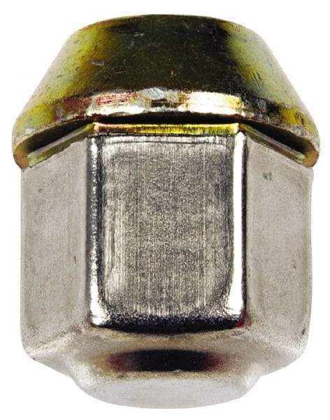 Dorman - 1/2-20 Stainless Finish Capped Wheel Nut - 3/4" Hex, 1-1/16" OAL, 60° Seat Angle - Americas Industrial Supply