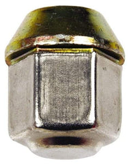 Dorman - 1/2-20 Stainless Finish Capped Wheel Nut - 3/4" Hex, 1-1/16" OAL, 60° Seat Angle - Americas Industrial Supply