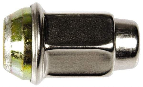 Dorman - 1/2-20 Stainless Finish Capped Wheel Nut - 3/4" Hex, 1-5/8" OAL, 60° Seat Angle - Americas Industrial Supply