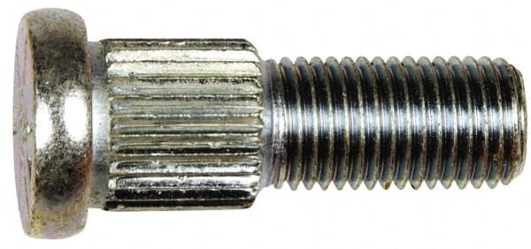 Dorman - 7/16-20 Serrated Bolt Wheel Stud - 0.555" Knurl, 1-7/16" OAL, 17/32" Shoulder Length - Americas Industrial Supply