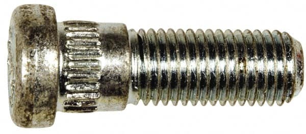 Dorman - M12-1.5 Serrated Bolt Wheel Stud - 14.1mm Knurl, 38.5mm OAL, 11.5mm Shoulder Length - Americas Industrial Supply