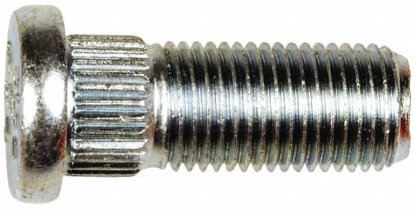 Dorman - M12-1.25 Serrated Bolt Wheel Stud - 12.83mm Knurl, 32.5mm OAL, 7mm Shoulder Length - Americas Industrial Supply