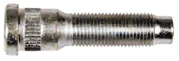 Dorman - 1/2-20 Serrated Bolt Wheel Stud - 0.619" Knurl, 2-3/16" OAL, 19/32" Shoulder Length - Americas Industrial Supply
