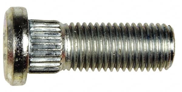 Dorman - M12-1.5 Serrated Bolt Wheel Stud - 12.95mm Knurl, 36mm OAL, 8mm Shoulder Length - Americas Industrial Supply