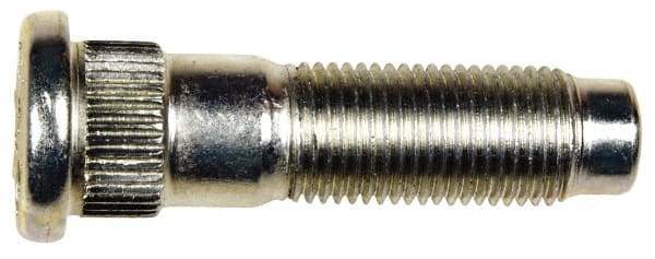 Dorman - 1/2-20 Serrated Bolt Wheel Stud - 0.612" Knurl, 2" OAL, 21/32" Shoulder Length - Americas Industrial Supply