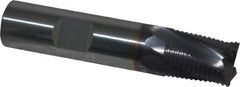 Niagara Cutter - 5/8" Diam, Fine Pitch, 3/4" LOC, 4 Flute Solid Carbide Corner Chamfer Roughing End Mill - AlTiN Finish, 3" OAL, 5/8" Shank Diam, Single End, Centercutting, 20° Helix - Americas Industrial Supply