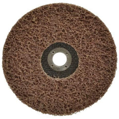 Superior Abrasives - 7" Coarse Grade Aluminum Oxide Deburring Disc - 7/8" Center Hole, Arbor Connection, 7,000 Max RPM - Americas Industrial Supply