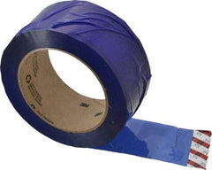 3M - 2" x 110 Yd Blue Rubber Adhesive Sealing Tape - Polypropylene Film Backing, 1.9 mil Thick, 44 Lb Tensile Strength, Series 371 - Americas Industrial Supply