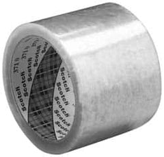 3M - 2" x 55 Yd Clear Rubber Adhesive Sealing Tape - Polypropylene Film Backing, 1.9 mil Thick - Americas Industrial Supply