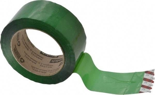 3M - 2" x 110 Yd Green Rubber Adhesive Sealing Tape - Polypropylene Film Backing, 1.9 mil Thick, 44 Lb Tensile Strength, Series 371 - Americas Industrial Supply