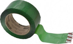 3M - 2" x 110 Yd Green Rubber Adhesive Sealing Tape - Polypropylene Film Backing, 1.9 mil Thick, 44 Lb Tensile Strength, Series 371 - Americas Industrial Supply