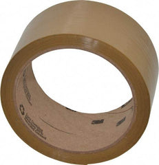 3M - 2" x 55 Yd Natural (Color) Rubber Adhesive Sealing Tape - Polypropylene Film Backing, 1.9 mil Thick, 44 Lb Tensile Strength, Series 371 - Americas Industrial Supply