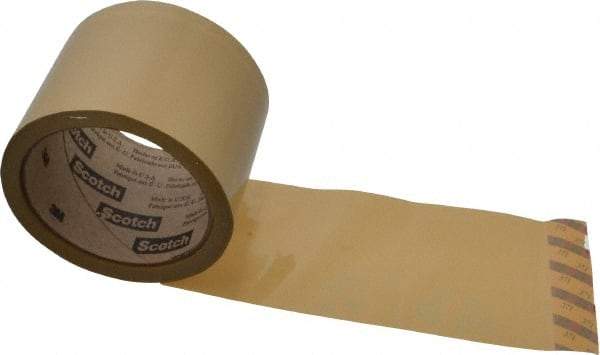 3M - 3" x 55 Yd Natural (Color) Rubber Adhesive Sealing Tape - Polypropylene Film Backing, 1.9 mil Thick, 44 Lb Tensile Strength, Series 371 - Americas Industrial Supply