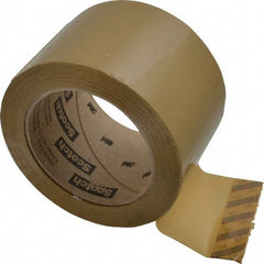 3M - 3" x 110 Yd Natural (Color) Rubber Adhesive Sealing Tape - Polypropylene Film Backing, 1.9 mil Thick, 44 Lb Tensile Strength, Series 371 - Americas Industrial Supply