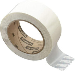 3M - 2" x 110 Yd White Rubber Adhesive Sealing Tape - Polypropylene Film Backing, 1.9 mil Thick, 44 Lb Tensile Strength, Series 371 - Americas Industrial Supply