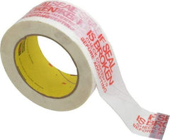 3M - 2" x 110 Yd Red & White Rubber Adhesive Sealing Tape - Polypropylene Film Backing, 1.9 mil Thick, 44 Lb Tensile Strength, Series 3771 - Americas Industrial Supply