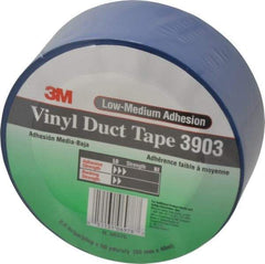 3M - 2" x 50 Yds Blue Duct Tape - 6.5 mil, Rubber Adhesive, Vinyl Backing, 12.6 Lb/ln Tensile Strength, 200°F Max, Series 3903 - Americas Industrial Supply