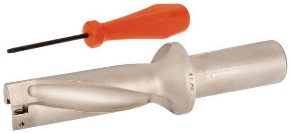 Sumitomo - 3.907" Max Drill Depth, 3xD, 1-1/4" Diam, Indexable Insert Drill - 1-1/4" Shank Diam, Whistle Notch Shank - Americas Industrial Supply