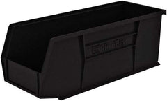 Akro-Mils - 20 Lb. Load Capacity, 10-7/8" Deep, Black Polymer Hopper Stacking Bin - 4" High x 4-1/8" Wide x 10-7/8" Long - Americas Industrial Supply