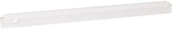 Vikan - 24" Rubber Blade Squeegee Refill - Double Edge, White, Plastic Holder - Americas Industrial Supply