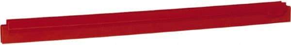 Vikan - 24" Rubber Blade Squeegee Refill - Double Edge, Red, Plastic Holder - Americas Industrial Supply