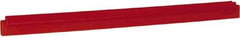 Vikan - 24" Rubber Blade Squeegee Refill - Double Edge, Red, Plastic Holder - Americas Industrial Supply