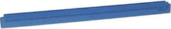 Vikan - 24" Rubber Blade Squeegee Refill - Double Edge, Blue, Plastic Holder - Americas Industrial Supply