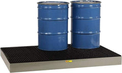Little Giant - 99 Gal Sump, 9,000 Lb Capacity, 6 Drum, Steel Spill Deck or Pallet - 76" Long x 51" Wide x 6-1/2" High - Americas Industrial Supply