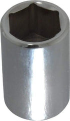 Proto - 1/2" Drive, Standard Hand Socket - 6 Points, 1-1/2" OAL, Chrome Finish - Americas Industrial Supply