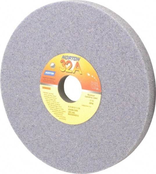 Norton - 8" Diam x 1-1/4" Hole x 3/4" Thick, I Hardness, 46 Grit Surface Grinding Wheel - Aluminum Oxide, Type 5, Coarse Grade, 3,105 Max RPM, Vitrified Bond, One-Side Recess - Americas Industrial Supply
