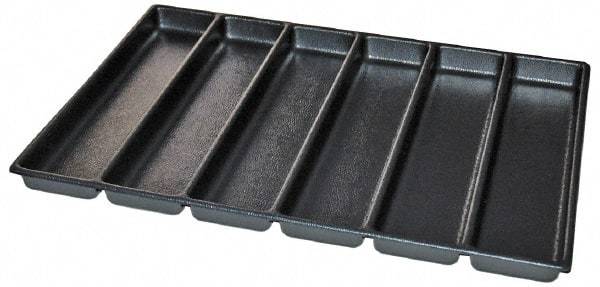 Kennedy - Tool Box Durable ABS Plastic Organizer - 25" Wide x 18-1/2" Deep x 2" High, Black, For 29" Wide Roller Cabinets - Americas Industrial Supply