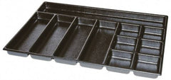Kennedy - Tool Box Durable ABS Plastic Organizer - 25" Wide x 18-1/2" Deep x 2" High, Black, For 29" Wide Roller Cabinets - Americas Industrial Supply